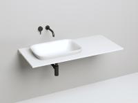 Раковина Salini Marea 02 1802202M полувстраиваемая, 59.8x39.8 см, из искусственного камня S-Stone, белая матовый