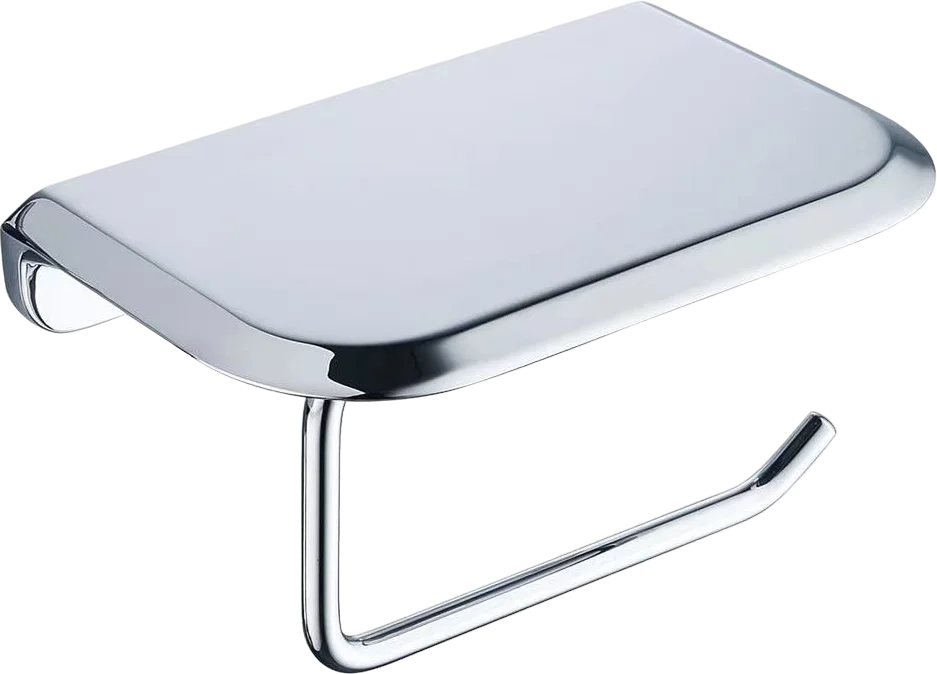 Держатель туалетной бумаги Cezares Liner PHM-01 с полкой для телефона, хром