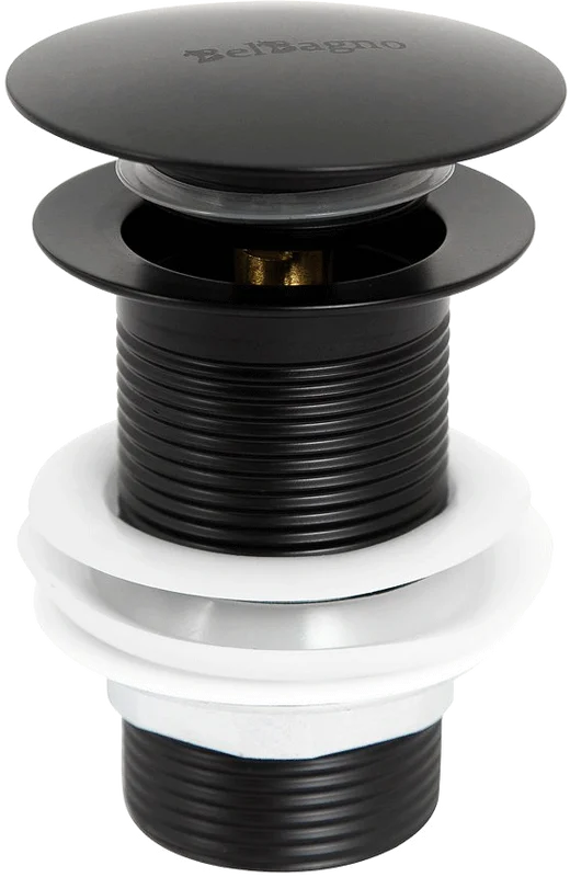 Донный клапан для раковины BelBagno BB-SC-NERO клик клак черный матовый