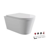 Унитаз подвесной Alice Ceramica Hide Round 31170101SET безободковый? с сиденьем Soft Close, цвет белый глянцевый Унитаз подвесной Alice Ceramica Hide Round 31170101SET безободковый? с сиденьем Soft Close, цвет белый глянцевый