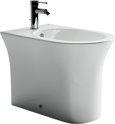биде ceramicanova star cn1906 напольное, белое