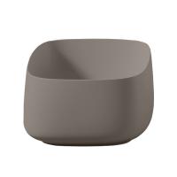 Раковина ArtCeram Cognac Quadro COL006 40 00 накладная, без отв., без перелива, на столешницу, Saniglaze, 43x43xh22.5 см, тortora