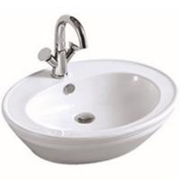 Раковина CeramaLux Lux Classicа 3573 накладная, 60x48 см, белый | хром