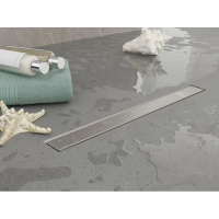 Душевой трап (лоток) Plumberia Selection Linear PSL100MT 100 см, с решеткой, 2 в 1 под плитку, нержавеющая сталь