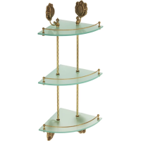 Стеклянная полка Migliore Cleopatra 16640 угловая, цвет бронза