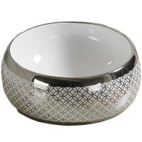 Раковина в ванную накладная CeramaLux 40 см 5004SP белый, рисунок