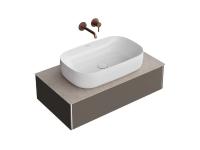 Тумба под раковину Kerama Marazzi Magica 90 подвесная, вечерний серый матовый MA.90.1\EGR.M