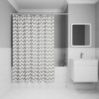 Штора для ванной, 200x180 см, IDDIS Base BR02P18i11 полиэстер