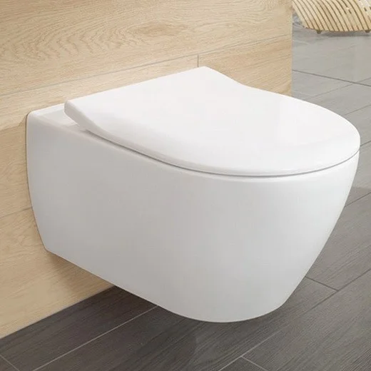 унитаз villeroy & boch subway 2.0 5614r2r1 подвесной, безободковый, с сиденьем микролифт, альпийский белый с ceramicplus