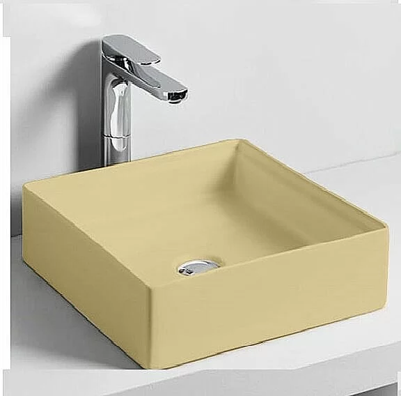 раковина artceram scalino scl001 12 00 накладная, 38x38x11.5 см, zync yellow
