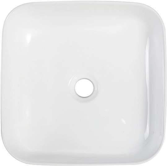 раковина aquanet city-1 00211280 накладная, без перелива, 38.5x38.5 см, белая