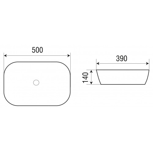 раковина в ванную накладная weltwasser elbach m2195 wg 50см, 10000005602 белая зеленая