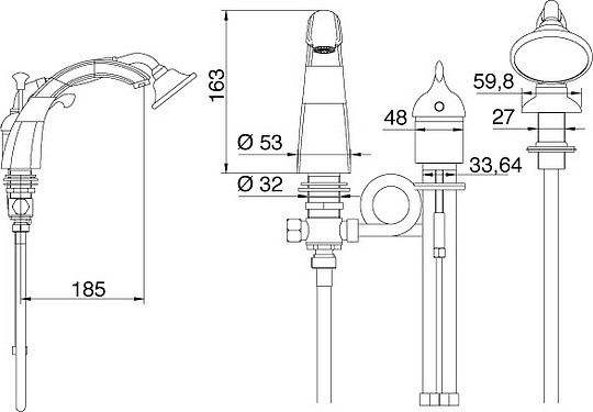 смеситель на борт ванны treemme piccadilly 2165.cc.pl