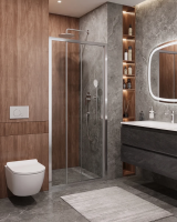 Душевая дверь Cezares Molveno MOLVENO-BF-3-100-C-Cr-IV 100 см, профиль хром, стекло прозрачное