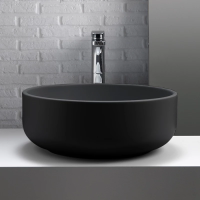 Раковина в ванную накладная 46 см Kerasan Ciotola 430231 черный матовый
