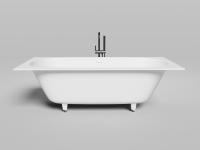 Встраиваемая ванна 190х90 см Salini Ornella Axis 190 Kit 103522M, материал: S-Stone, цвет: белый матовый