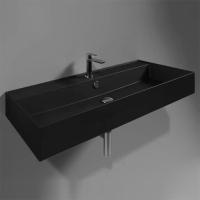 Раковина подвесная 101 см Simas Agile AG101 nero matt*1, цвет: черный матовый