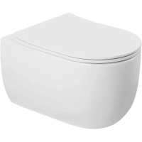 Унитаз подвесной Abber Bequem AC1104TN безободковый, торнадо, с сиденьем микролифт, белый