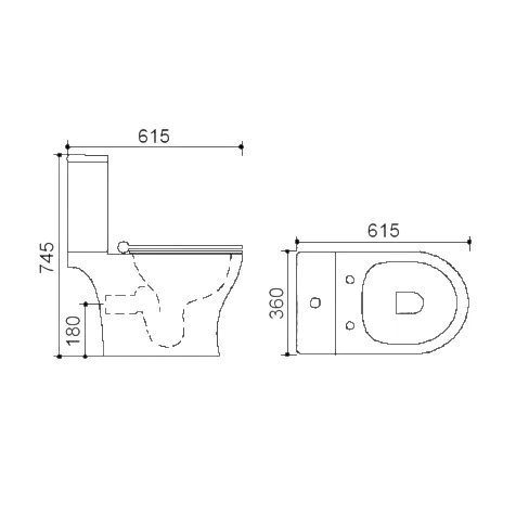 унитаз компакт azario verde az-2224 напольный, безободковый, с бачком и сиденьем микролифт, 61.5х36х74.5 см, белый