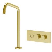 Смеситель Fima Carlo Frattini Switcхh ON F5951DOR для раковины, встраиваемый, изливом на 1 отв., золото