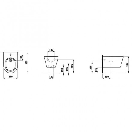 биде подвесное laufen kartell 8.3033.1.757.302.1