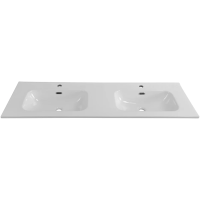 Раковина BelBagno BB1400-2-ETL 141x46,5 см, накладная, белый