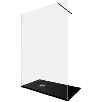 Душевая перегородка Allen Brau Infinity 1 140 3.21025.BA профиль серебро браш, стекло прозрачное