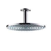 Hansgrohe Hansgrohe Raindance Air Верхний душ, с потолочным подсоединением, экстра широкая душевая струя, с технологией AIR, защита от загрязнений QuickClean, с потолочным подсоединением 100 мм, с защитой от люфта, цвет: хром