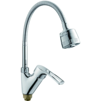 Смеситель для кухни D-Lin D150422-T с гибким изливом, хром