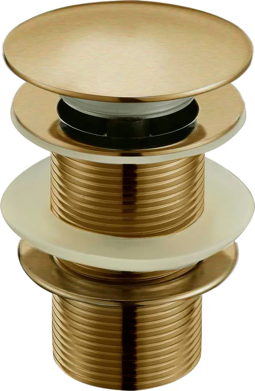 Донный клапан Boheme Medici 610 для раковины, без перелива, клик клак, бронза