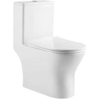 Унитаз-моноблок Belbagno LOUNGE BB8618CPR-MN/SC безободковый с сиденьем