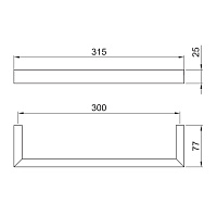 Полотенцедержатель Fantini Linea 92 P5 7706 Matt Gun Metal PVD