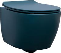 Унитаз Allen Brau Fantasy 4.11004.PT подвесной, безободковый, без сиденья, 51x36.3 см, петроль