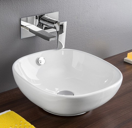 раковина накладная 40 см artceram nf nfl001 01 00, белая.