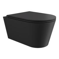 Унитаз подвесной Alice Hide Round 31170108 безободковый, черный матовый