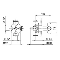 вентиль запорный/перекл.потоков fantini i balocchi 60 29 0690b белый матовый вентиль запорный/перекл.потоков fantini i balocchi 60 29 0690b белый матовый