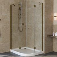Душевой уголок Vegas Glass AFS-Fux 100*80 05 01 профиль бронза, стекло прозрачное