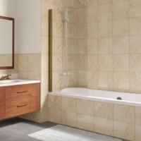 Шторка на ванну Vegas Glass EVux 75 05 01 профиль бронза, стекло прозрачное