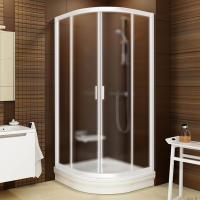 Душевой уголок Ravak Blix BLCP4-80 3B240100ZG профиль белый, стекло Sabina Grape