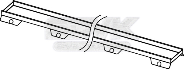 основа для плитки tece tecedrainline "plate ii" 600872: прямая, нержавеющая сталь, 80 см, глянец