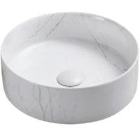Раковина-чаша 35 см CeramaLux C1112 белая мраморная