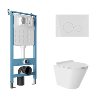 Комплект Aqueduto AQDS182T: инсталляция Tecnica Novo, кнопка Circulo - белый глянцевый, унитаз Cone Tornado S слив Торнадо, сиденье с микролифтом, белый глянцевый Комплект Aqueduto AQDS182T: инсталляция Tecnica Novo, кнопка Circulo - белый глянцевый, унитаз Cone Tornado S слив Торнадо, сиденье с микролифтом, белый глянцевый