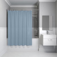 Штора IDDIS P09PE18i11 для ванной 200x180 см светло-серый PE