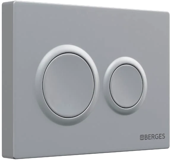 клавиша для инсталляции berges novum o2 040062 для унитаза, абс-пластик, хром матовый