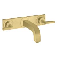 Смеситель Axor Citterio для раковины 226, встраиваемый, излив: 22.6см., ручка: рычаг, с панелью, цвет: шлифованная медь