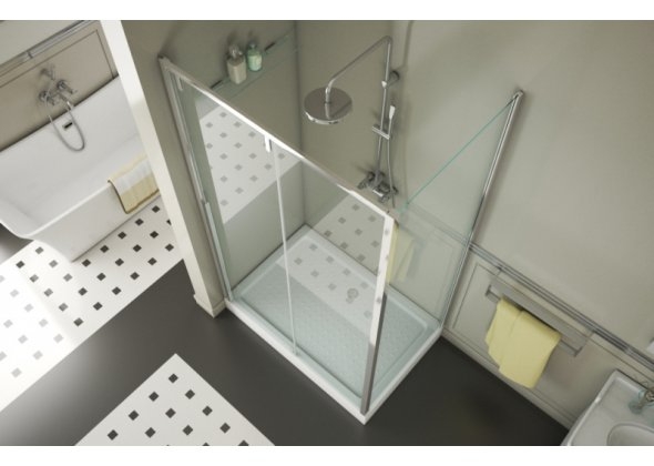 душевой уголок bravat slim line 120×80 bs120.3104a профиль хром, стекло прозрачное