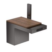 Смеситель Axor MyEdition 47212330 для биде, с донным клапаном, излив 14.5 см, без панели, полированный черный хром