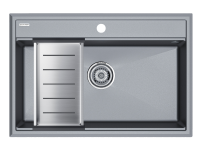 Мойка STEPIA 80, IT-GRANIT + коландер ADVANCE брашированная нерж. сталь, PM117551-GRM+A375-BS