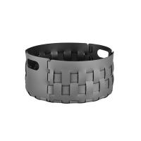 Корзина ADJ Bottega 1020.03/01 для белья, круглая, Ø40xH20 см, серый/черный