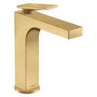 Смеситель Axor Citterio для раковины 160, на 1 отв., излив h: 16см, с текстурой, цвет: шлифованное золото
